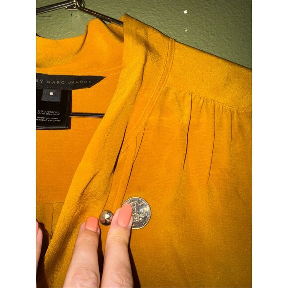 Silk Marc Jacob’s Mustard Blouse *note - Picture 15 of 16